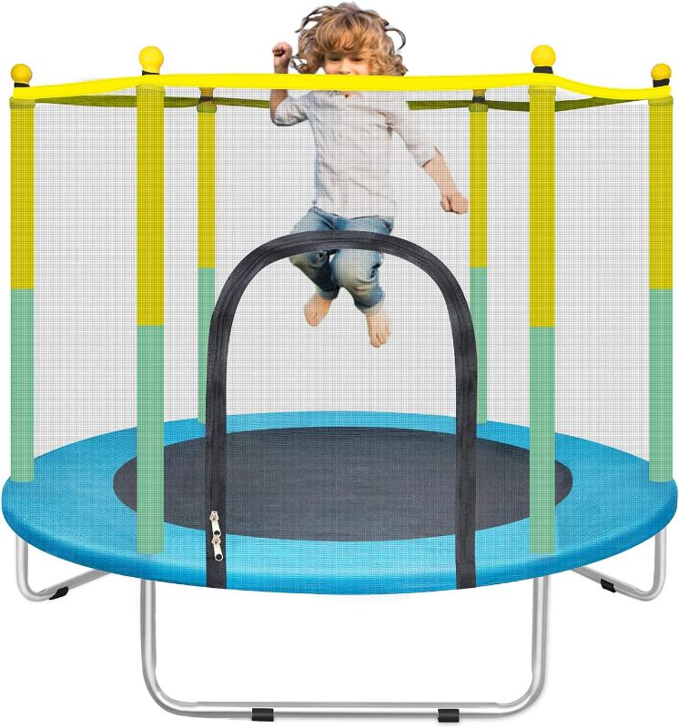 Photo 1 of 55" Small Trampoline for Kids with Net, 4.6FT