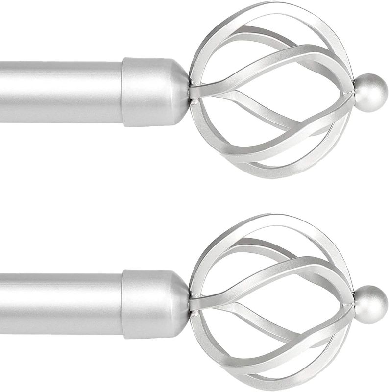 Photo 1 of (2 Pack) knobelite Window Treatment Drapery Rods, 1 Inch Diameter 