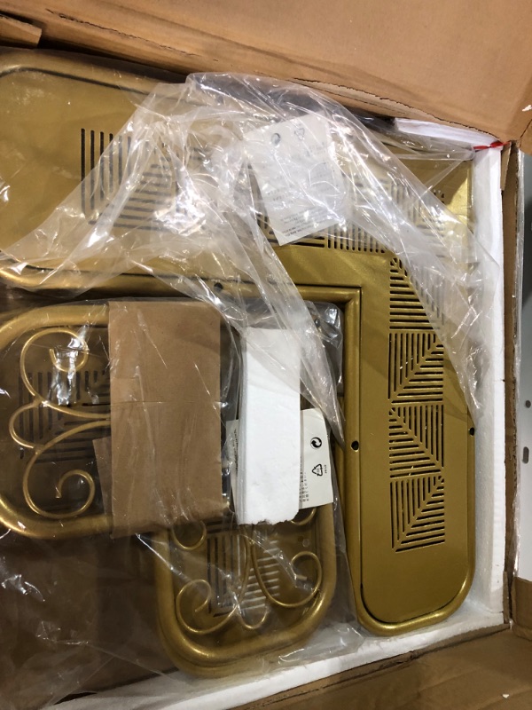 Photo 1 of HOMEFORT Countertop Corner Shelf with Scroll Frame, 2-Tier Metal Spice Rack, Kitchen Counter Shelf Organizer, Space Saver Storage Shelf, Countertop Storage Rack, Gold Bathroom Organizer Countertop