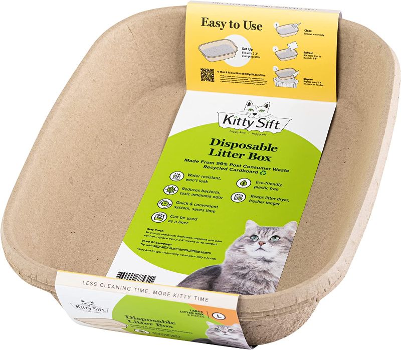 Photo 1 of [Brand New]Kitty Sift (6-Pack) Disposable Cat Litter Box (10 pack)