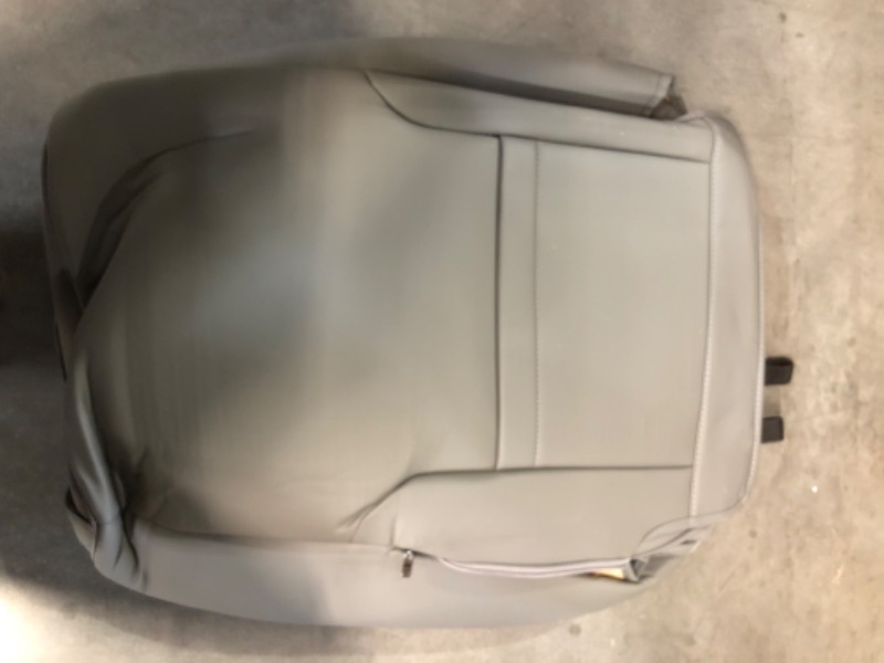 Photo 4 of [Like New] TIEHESYT Gray Car Seat Covers Full Set, Breathable Leather - Gray