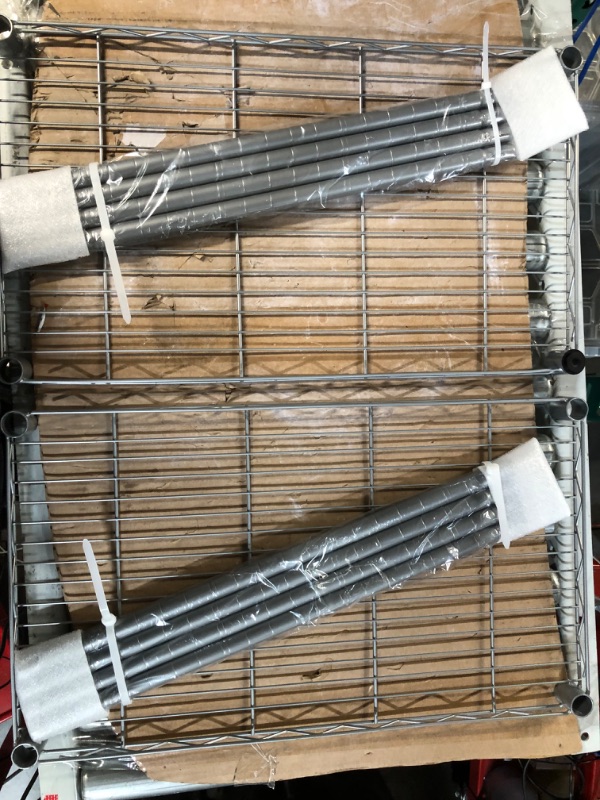 Photo 2 of [Factory Sealed] SINGAYE 5 Tier Adjustable Storage Shelf Metal Storage Rack -Silver (Medium)