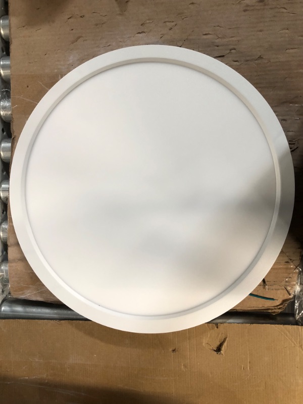 Photo 2 of [See Notes] 13 Inch LED Round Flat Panel Light, 24W 2400lm 3000K/4000K/5000K CCT Selectable - (White)