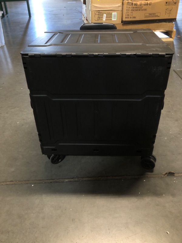 Photo 3 of [New] Quik Cart Collapsible Rolling Crate on Wheels 18"x16"