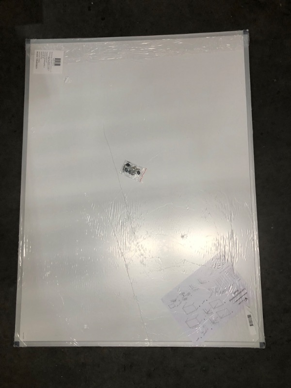 Photo 2 of [Factory Sealed] VIZ-PRO Notice Board Felt Gray, 48 X 36 Inches, Silver Aluminium Frame 