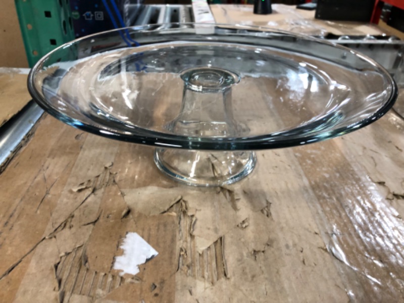 Photo 1 of [Brand New] Anchor Hocking Presence Footed Cake Set with Dome (2 piece, all glass, dishwasher safe) , Color - Clear/Presence 