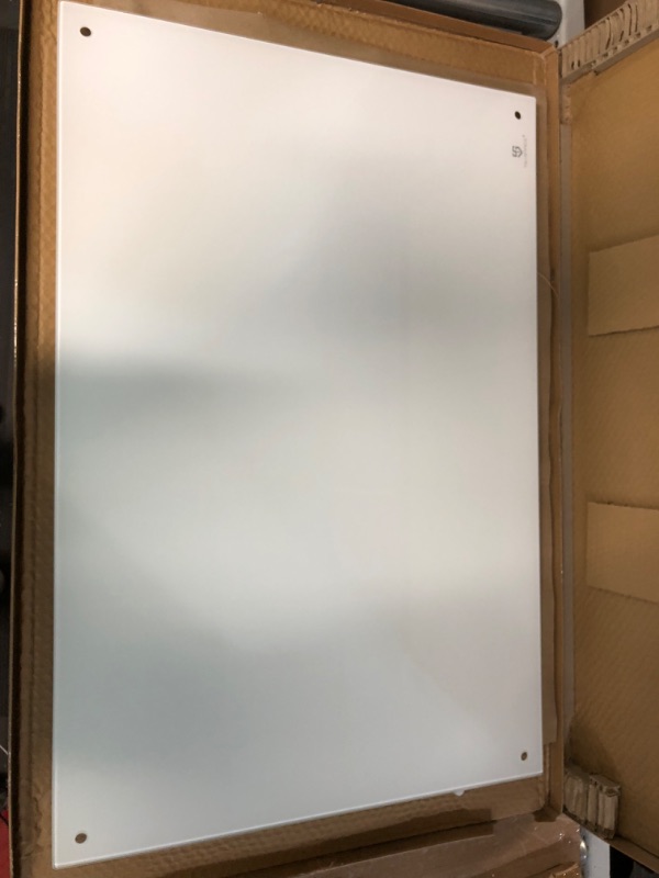 Photo 2 of Magnetic Glass Dry Erase Board - 36 x 24 Inches Brilliance White Glass 