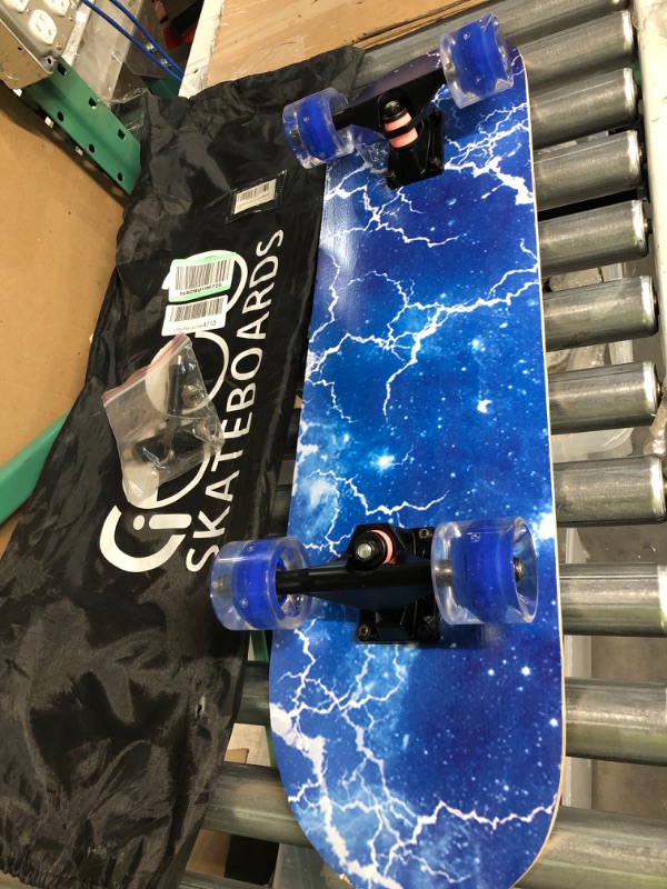 Photo 3 of *GENTLY USED* GIEEU Skateboards with Colorful Flashing Wheels 31 x 8 Inch 9 Layer Canadian Maple Deck Concave Skateboard 1-Lighting