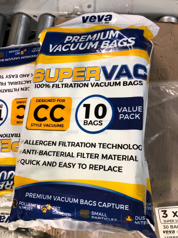 Photo 1 of (29 TOTAL) Veva Advanced Filters Vaccum Bags Designed for B Style Super Vac OKCCPAPER30