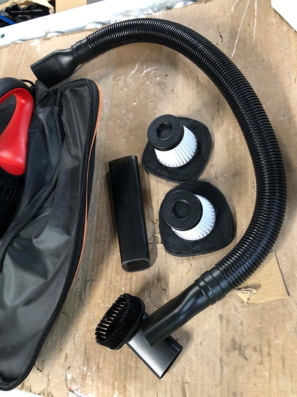 Photo 1 of *GENTLY USED* AstroAI Car Vacuum, Accessories, Handheld Vacuum Cleaner with 7500PA/12V High Power, LED Light and 16.4 Ft Cord, Car Cleaning Kit with 3 Filters (Red)