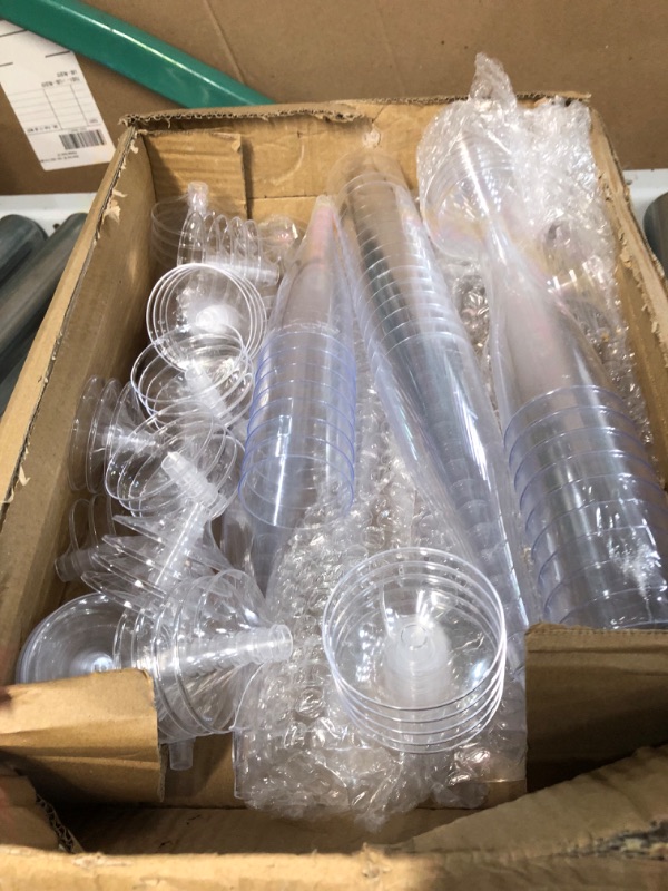 Photo 1 of *SEE NOTES* 100 piece Clear Plastic Classicware Glass Like Champagne Flutes