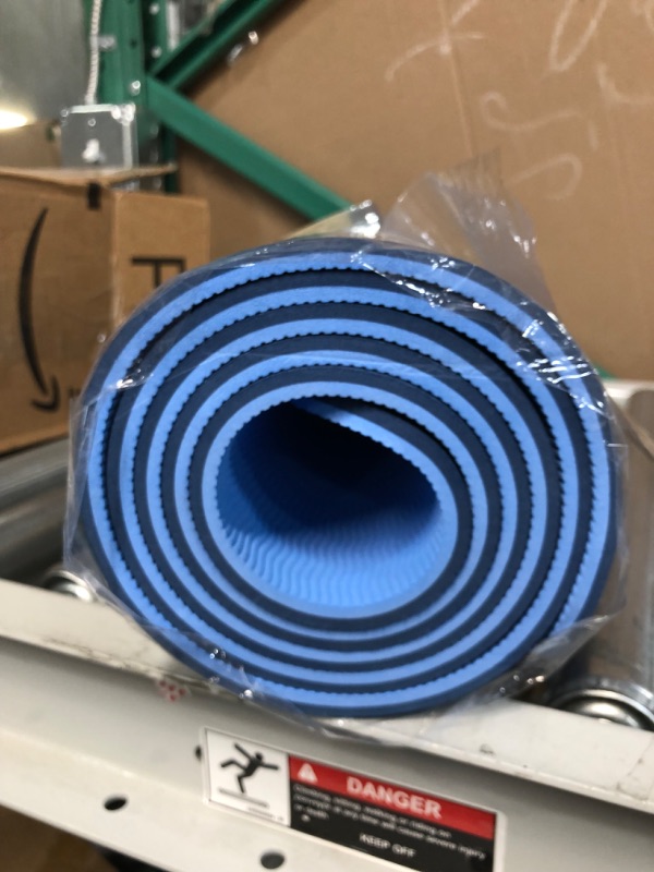 Photo 3 of *IN GOOD CONDITION* Yoga Mat 1/3 inch QMKGEC Exercise Mats, Navy blue