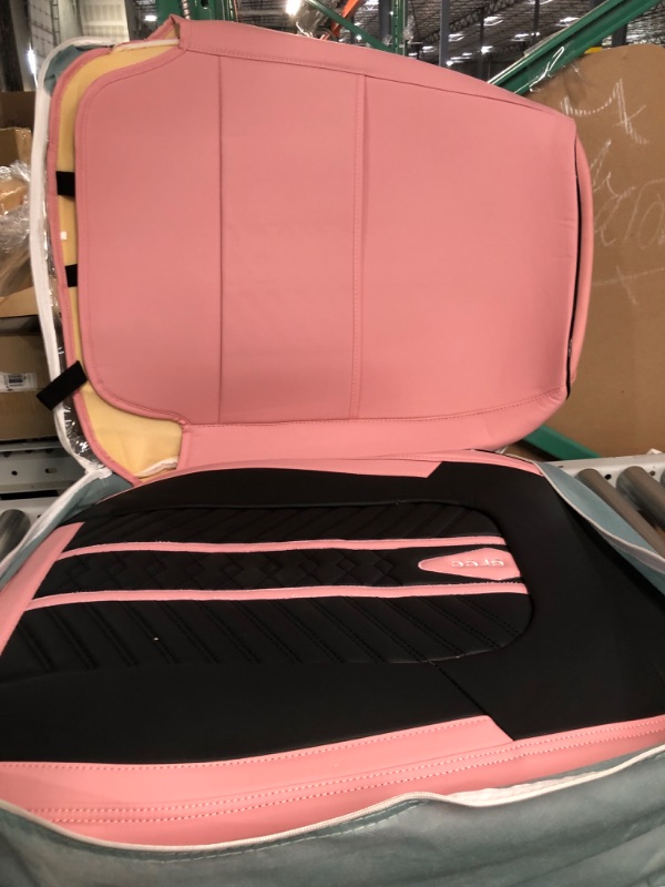 Photo 11 of *SEE NOTES* Automotive Vehicle Cushion Cover for 5 Passenger Cars & SUV Universal Fit, Black and Pink