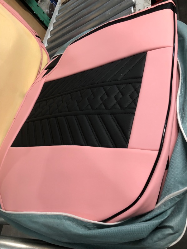 Photo 18 of *SEE NOTES* Automotive Vehicle Cushion Cover for 5 Passenger Cars & SUV Universal Fit, Black and Pink