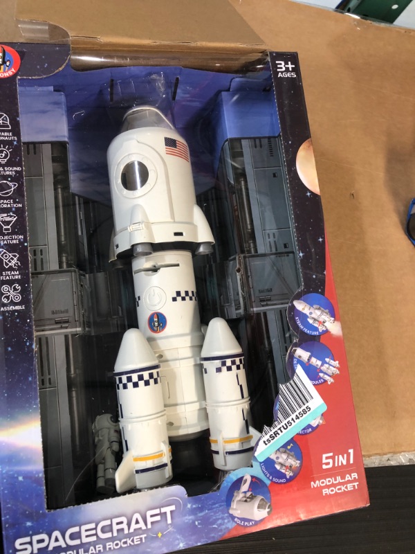 Photo 2 of BLOONSY Rocket Ship Toys for Kids | Space Shuttle Toys Model with Astronaut Figures | Space Toys for Kids 3 5 8 10 Years Old