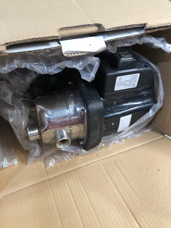 Photo 4 of * USED * 
Lanchez 1.6 HP Shallow Well Pump with Pressure Tank 1030GPH Stainless Steel Jet Pump Automatic Booster System