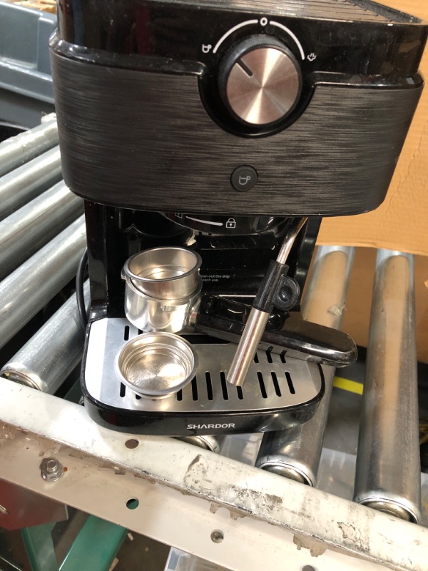 Photo 3 of * USED * 
SHARDOR Espresso Machine, Automatic Latte & Cappuccino Maker, 15 Bar Pump Pressure Espresso Coffee Maker with Milk Frother Steam Wand, 1300W, Black