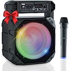 Photo 1 of **MISSING HARDWARE** Raddy RS68 Portable Karaoke Machine with Low Noise Wireless Microphone, PA System Rechargeable Bluetooth Speaker with LED Lights for Christmas Birthday Gift Home Party, Supports TF Card/USB/AUX