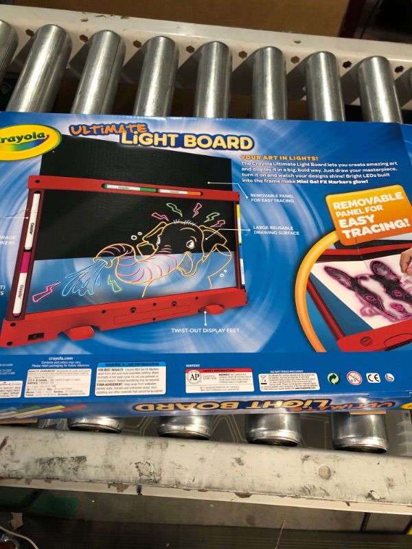 Photo 2 of Crayola Ultimate Light Board, Kids Light-Up Tracing Pad with Washable Markers, Gift for Kids , Red & Inspiration Art Case Coloring Set - Pink , Holiday Gifts for Girls & Boys