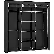 Photo 1 of * USED * 
 Portable Clothes Closet, Non-Woven Fabric Wardrobe with 2 Hanging Rods, 9 Shelves, Storage Organizer, Black URYG12H