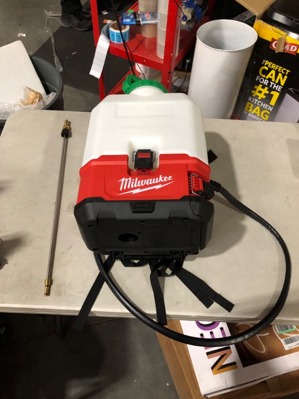 Photo 5 of ***TOOL ONLY - NO BATTERIES - SEE NOTES*** M18 18-Volt 4 Gal. Lithium-Ion Cordless Switch Tank Backpack Pesticide Sprayer