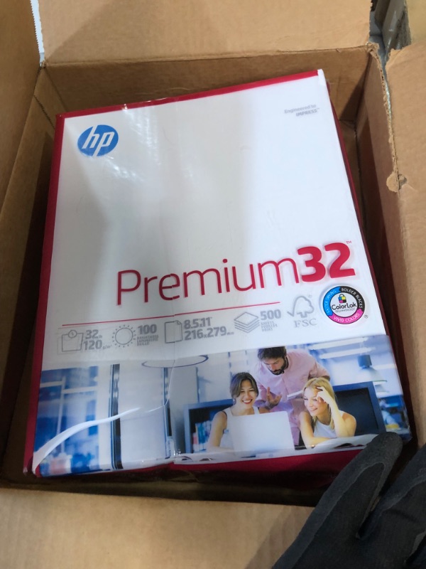 Photo 1 of HP Paper Printer | 8.5 x 11 Paper | Premium 32 lb | 1 Ream - 500 Sheets | 100 Bright | Made in USA - FSC Certified | 113100R 1 Ream | 500 Sheets Premium32