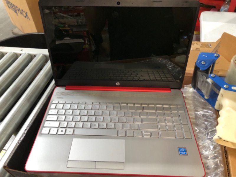 Photo 2 of HP Pavilion 15.6" HD Laptop Computer, Intel Pentium Processor, 4GB RAM, 128GB SSD, Webcam, USB-C, HDMI, Ethernet RJ-45, WiFi, Includes 1-Year Microsoft 365, Windows 11 S, Scarlet Red, TiTac Card 4GB DDR4 | 128GB SSD Scarlet Red