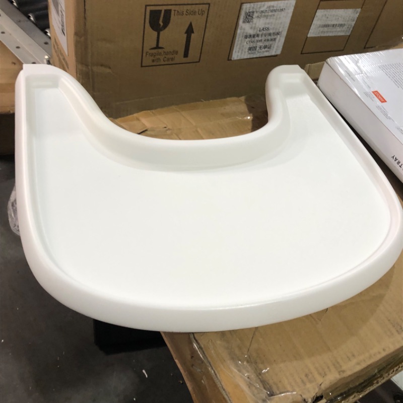 Photo 2 of Baby High Chair Tray Compatible with Stokke Tripp Trapp Chair, with Smooth Surface Provides Suction Plates with More Suction Power White