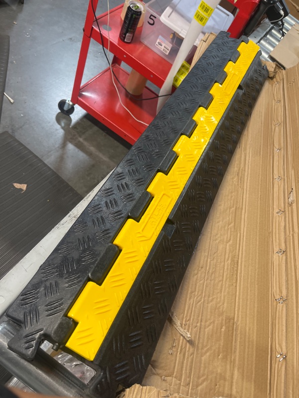 Photo 2 of Kable Kontrol Atlas Heavy Duty Cable Protector Ramp - 1 Channel 38.5” Long Black & Yellow – 