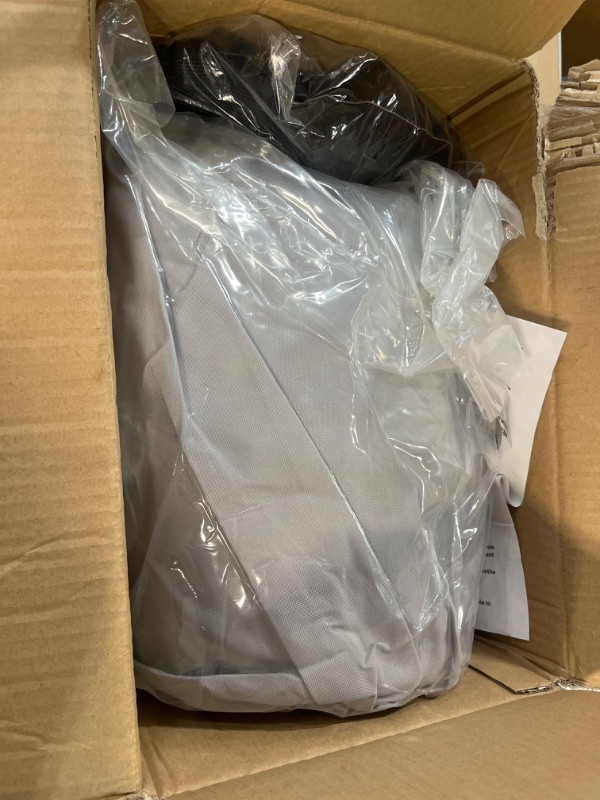 Photo 1 of MSC Heavy Duty 600D Marine Grade Polyester Canvas Trailerable Waterproof Boat Cover,Fits V-Hull,Tri-Hull, Runabout Boat Cover (Model D - Length:17'-19' Beam Width: up to 96", Gray) 