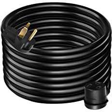 Photo 1 of  Extension Cord, 25ft 250 Volt der Extension Cord with 10 Awg 3 Prong, 50 Amp Power Extension for Welding Machines, NEMA 6-50 Plug, ETL Approved, Black