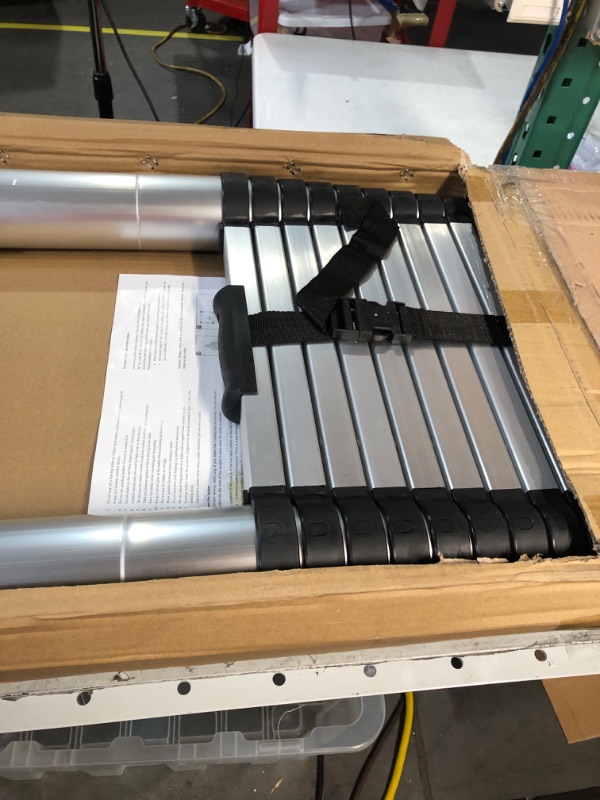 Photo 1 of (12.5Ft/3.8M) Telescoping Ladders?EN131Standards Multi-Purpose Folding Aluminum Extension Ladder