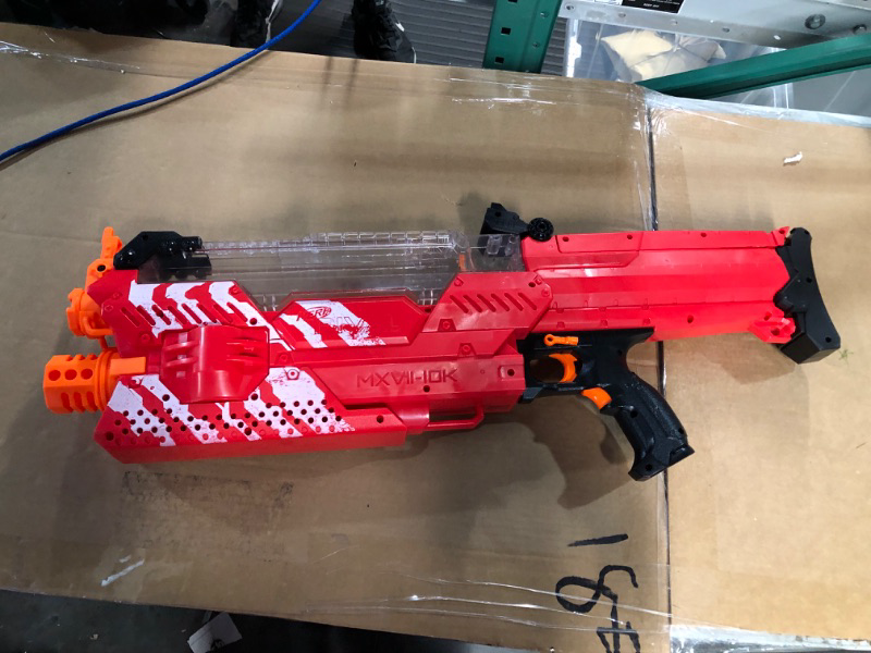 Photo 2 of ***MISSING PARTS - SEE NOTES*** Nerf Rival Nemesis MXVII-10K, Red