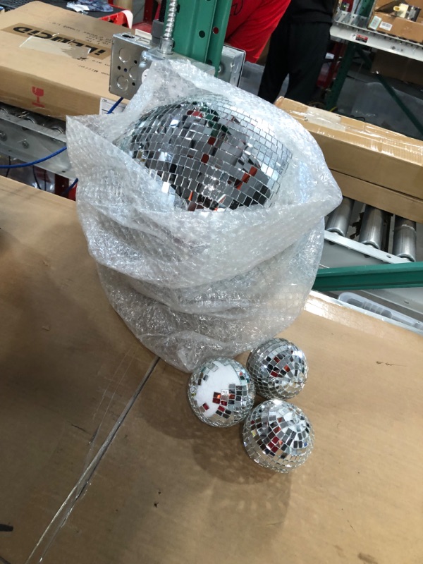 Photo 2 of ***DAMAGED - SEE PICTURES*** 4 pack Large Disco Ball Silver