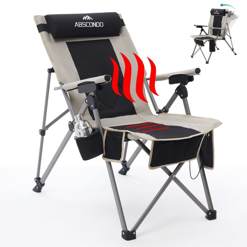 Photo 1 of ABSCONDO Heated Camping Chair Camping Chairs for Heavy People Outdoor Folding...
