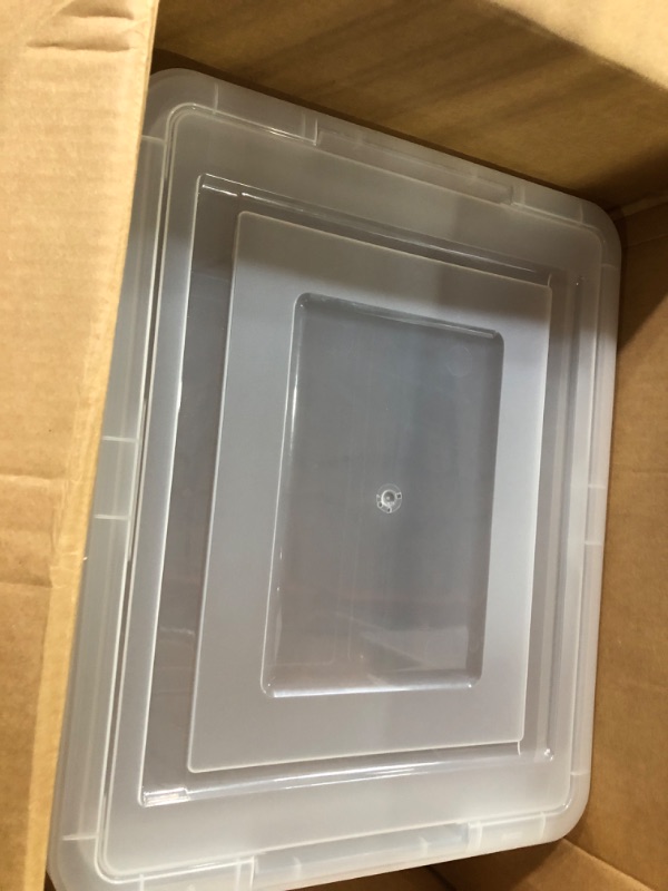 Photo 2 of Lorell Letter/Legal Plastic File Box, Clear