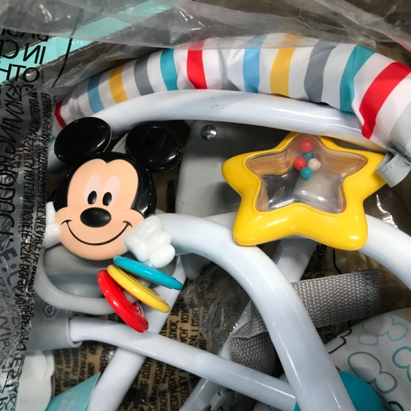 Photo 4 of *BAR POKED OUT OF BOX/DIRTY/SEE NOTES** Bright Starts Disney Baby Mickey Mouse Infant to Toddler Rocker with Vibrations and Removable-Toy Bar - Original Bestie