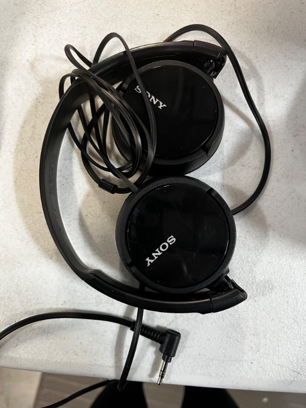 Photo 2 of Sony ZX Series Wired On-Ear Headphones, Black MDR-ZX110 No Mic Black