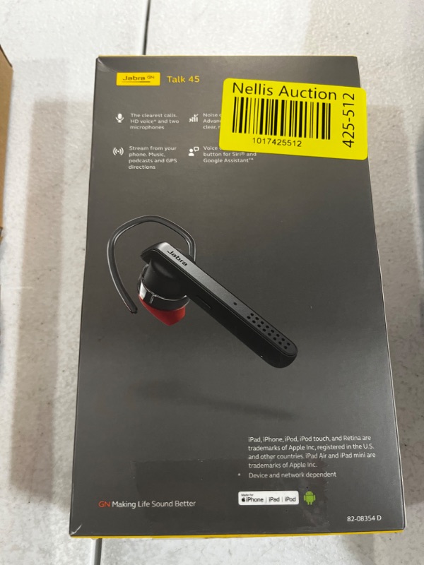 Photo 2 of Jabra Talk 45 Bluetooth Headset for High Definition Hands-Free Calls 