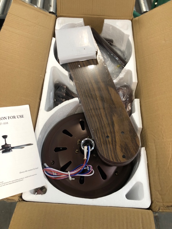 Photo 1 of Ohniyou 52 Inch Ceiling Fan with Lights Remote Control, Outdoor Ceiling Fan Light