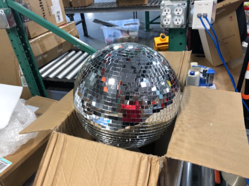 Photo 2 of 8" Mirror Disco Ball Great for a Party or Dj Light Effect Christmas