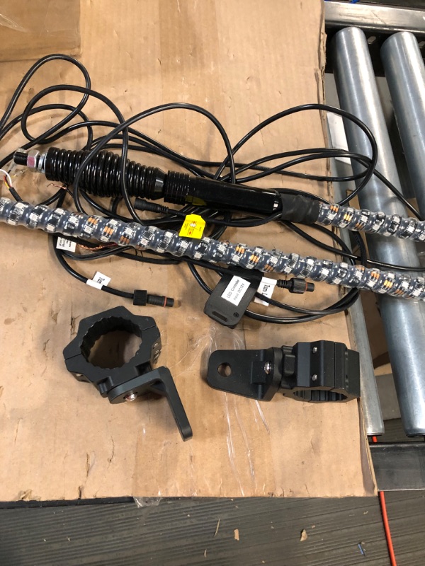 Photo 3 of *Missing Remote* 2pc 4ft Spiral LED Whip Lights for UTV ATV [RF Wireless Remote] [Weatherproof]