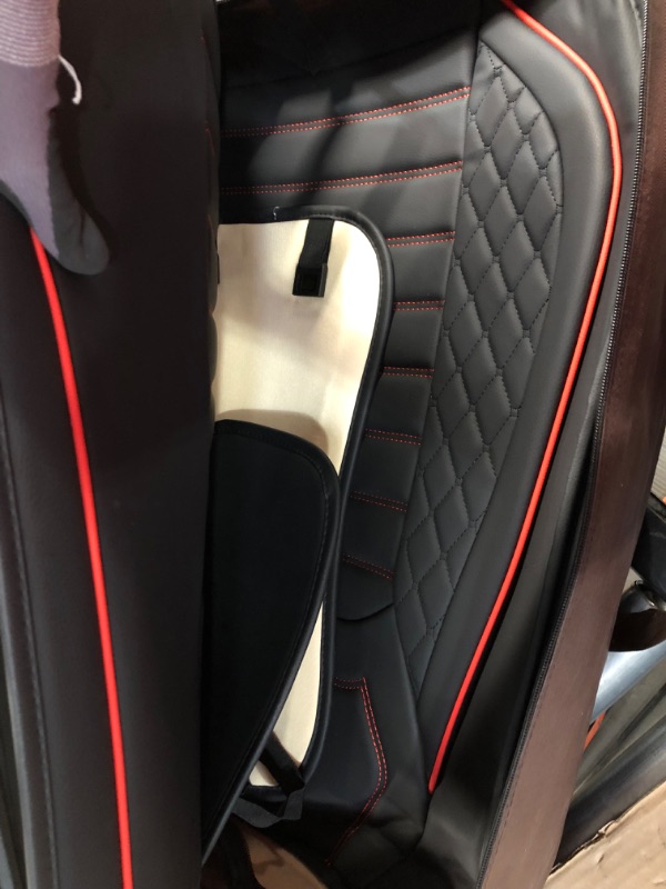 Photo 3 of *Used/Dirty* Aierxuan Car Seat Covers Full Set Compatible with Toyota Tundra Custom Fit 2008-2023 Crewmax Double Cab, with Split Bench 40/60(Black-Red)