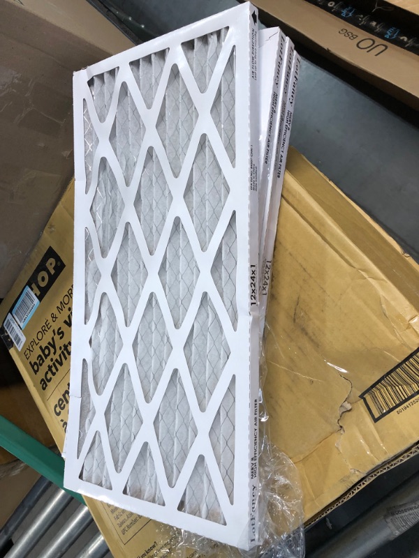 Photo 6 of *Minor Crinkles* LotFancy 12x24x1 Air Filters, 4 Pack, MERV 8 Pleated AC Furnace Filters, MPR 600