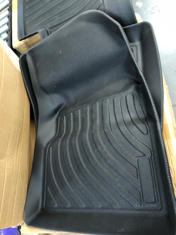 Photo 2 of LDCRS Tesla Model Y Floor Mats 2023 2022 2021 - All Weather Floor Mats - Premium 3D Waterproof Car Mats Without Logo - Heavy Duty Non Slip Floor Liners - Set of 3 (1st & 2nd Row)