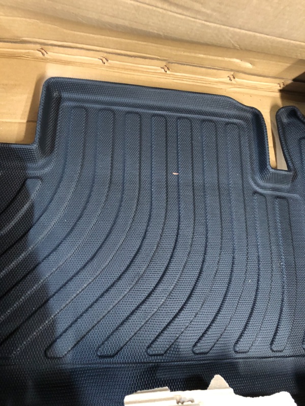 Photo 4 of LDCRS Tesla Model Y Floor Mats 2023 2022 2021 - All Weather Floor Mats - Premium 3D Waterproof Car Mats Without Logo - Heavy Duty Non Slip Floor Liners - Set of 3 (1st & 2nd Row)