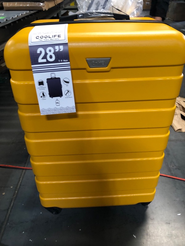 Photo 2 of ***LOCKED**Coolife Luggage 3 Piece Set Suitcase Spinner Hardshell Lightweight, yellow