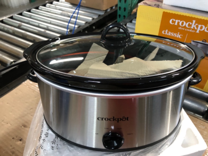 Photo 3 of [DAMAGED] Crock-Pot 7qt Manual Slow Cooker - Silver SCV700-SS