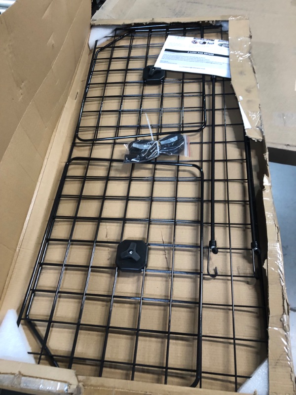 Photo 2 of Dog Car Barrier for SUV, Vehicles Pet Divider Gate for Trunk Cargo Area - Extendable for Universal Fit, Metal Mesh