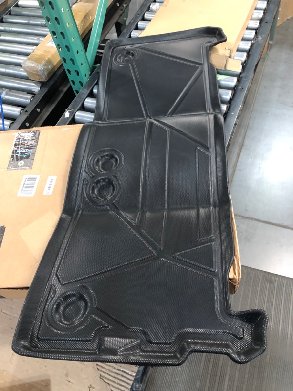 Photo 2 of T TGBROS Custom Fit for Cargo Mat 2021-2023 Toyota Sienna(for Without Spare Tire Model) Behind The 3rd Row All Weather Cargo Liner Rear Trunk Liner Tray Black